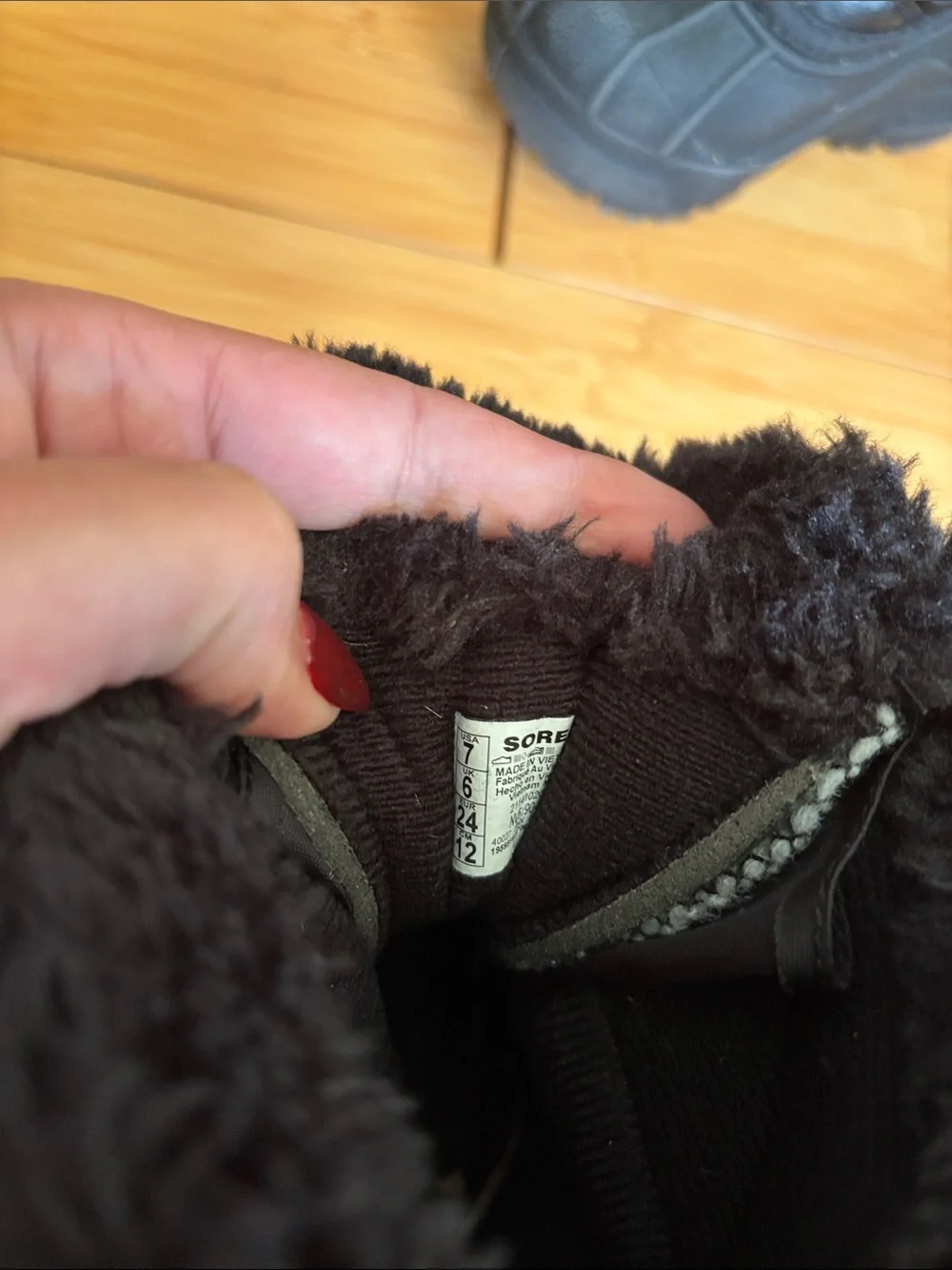 Sorel Black Kids Faux-Fur Winter Boots